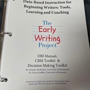 Data Based Instruction in Early Writing (DBI)